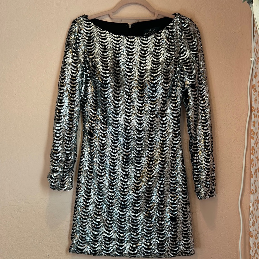 Sequin Formal Mini Dress - 8